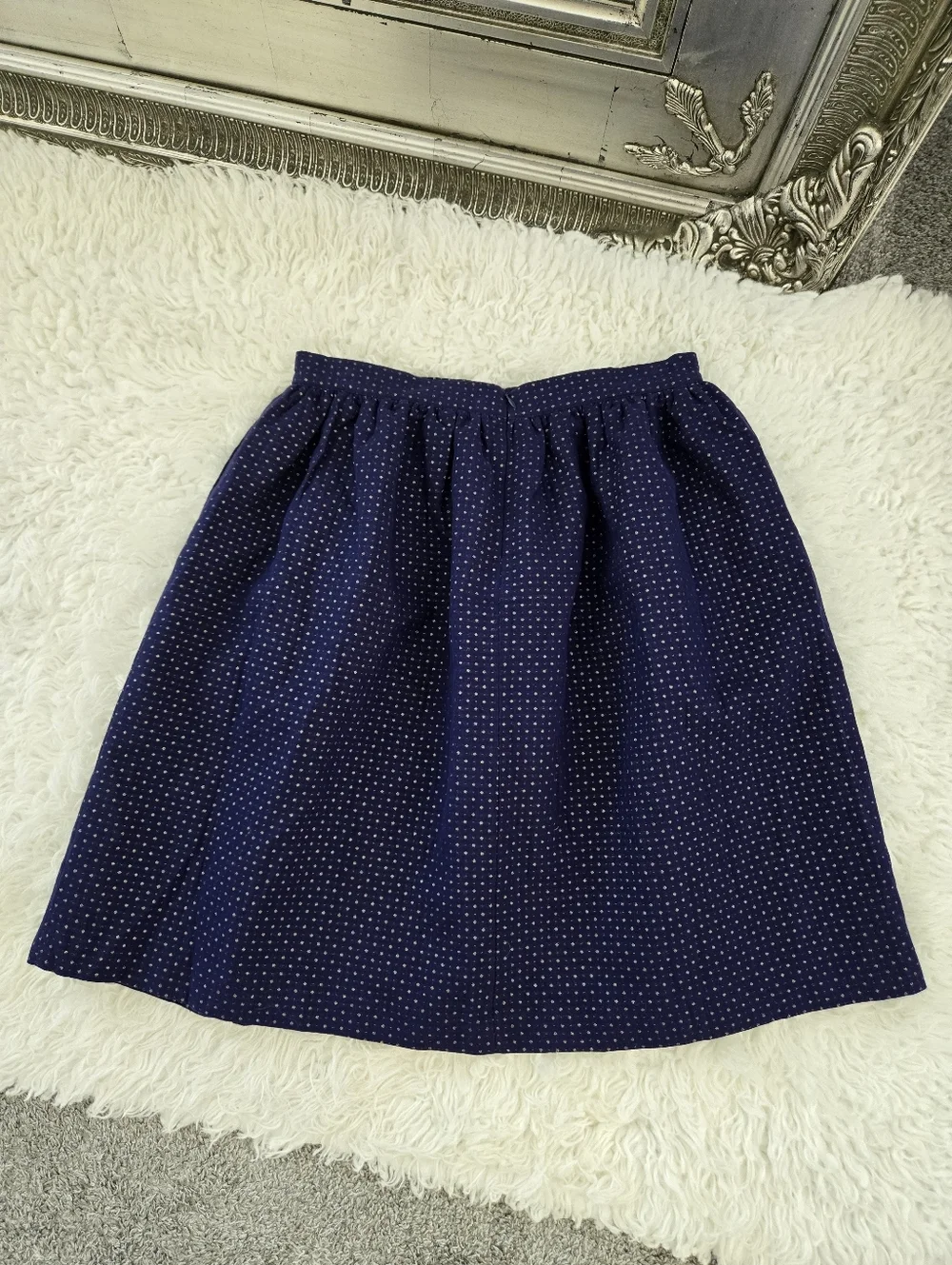Dress Up by Gymboree Cotton Navy Gold Dots Skirt Size 10. New.